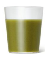 Green juice cup for PR TIMES