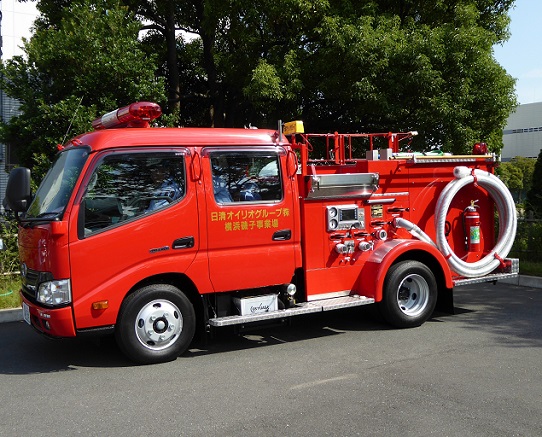 横浜磯子事業場内：消防車