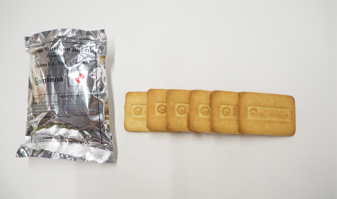 GENKIプログラムで配布しているユーグレナクッキー（6枚/袋入り）