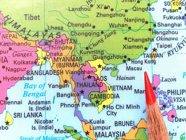 バングラデシュが載った世界地図