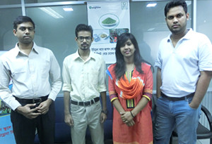 Photo-6: GENKI team staff (from left: Shahid, Mohai Minul, Roshan, Yusuf)
