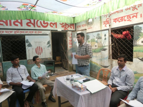 Photo-4: Briefing session for teachers (Yusuf in the center)