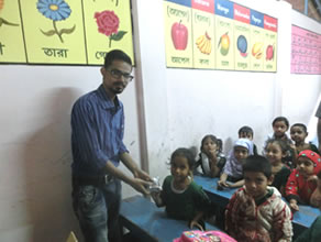 Photo-7: Interaction with children during school visits