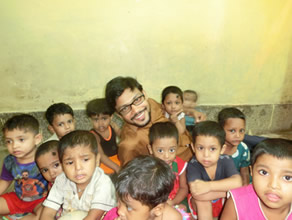 Photo-5: Interaction with children during school visits