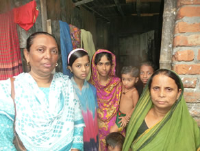 Photo-4: Home visit (Mr. Anu on the far left)