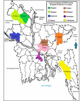 Figure-1: 8 prefectures implementing the GENKI program