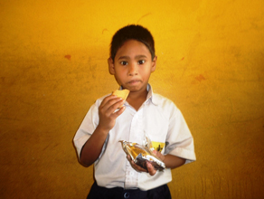 Photo-8: Shrojie eating cookies