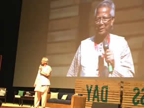 Photo-1: Mr. Yunus giving a lecture