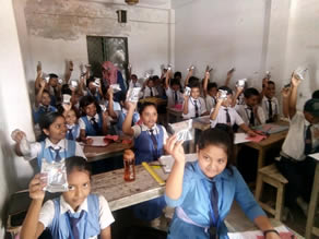 Photo-6: Children receiving cookies