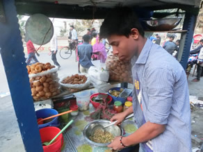 Photo-1: Yasmine working at a roadside store