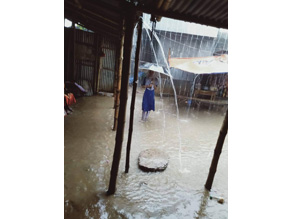 Photo-2: Situation in front of home when going to school