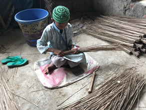 Photo-4: Parbesh helping to make a broom