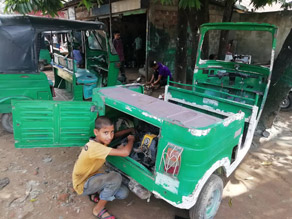 Photo-7: Mr. Naim maintaining CNG