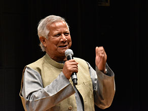 Photo-7: Dr. Yunus giving a keynote speech