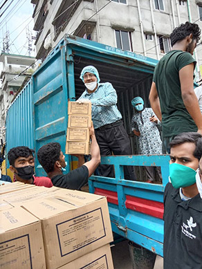 Photo-1: Unloading from a transport truck